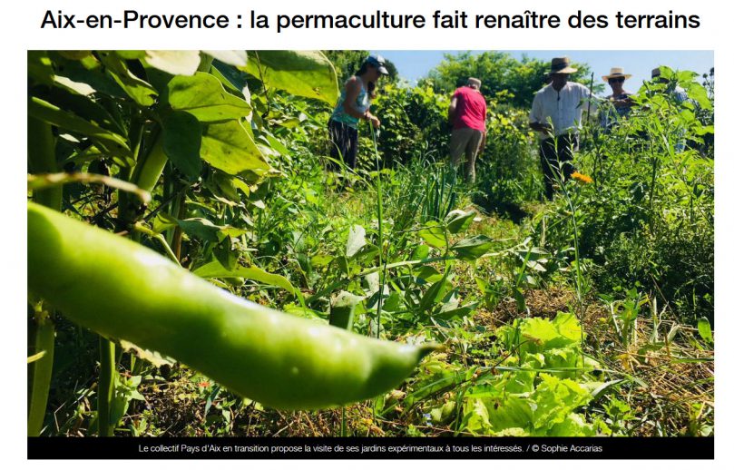 Un reportage de FR3 Provence Alpes Cote d’Azur dans un de nos jardins en permaculture
